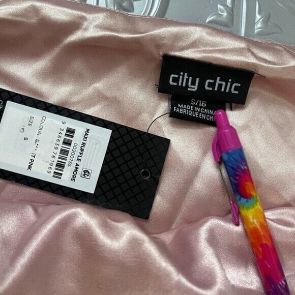 City Chic Women's Ruffle‎ Hi-Low  Wrap Maxi Dress - Picture 7 of 9